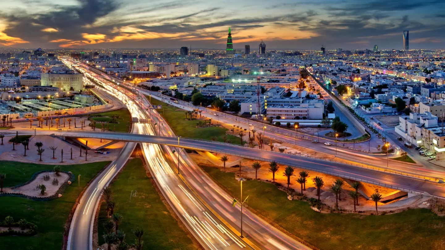 Imagen del horizonte de Riad/Arabia Saudita